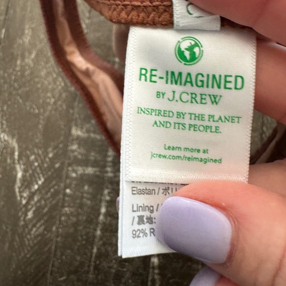 J. Crew Wide Rib Bikini Bottom Size XXS Hipster Full Coverage Brown‎ BM453 New! - Picture 7 of 8